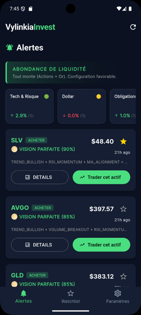 Vylinkia Invest App Screenshot